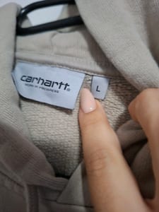 Herren Beiger Kapuzenpullover carharrt – Größe L – Bild 8 von 9