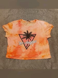 Damen bauchfreies T-shirt – Größe M – Orange
