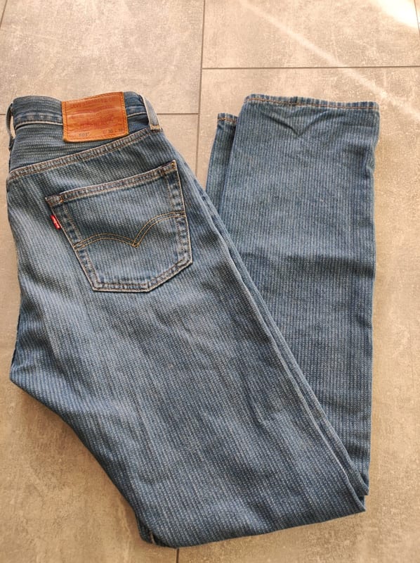 Herren Jeans – blau, Five-Pocket-Schnitt – Größe S