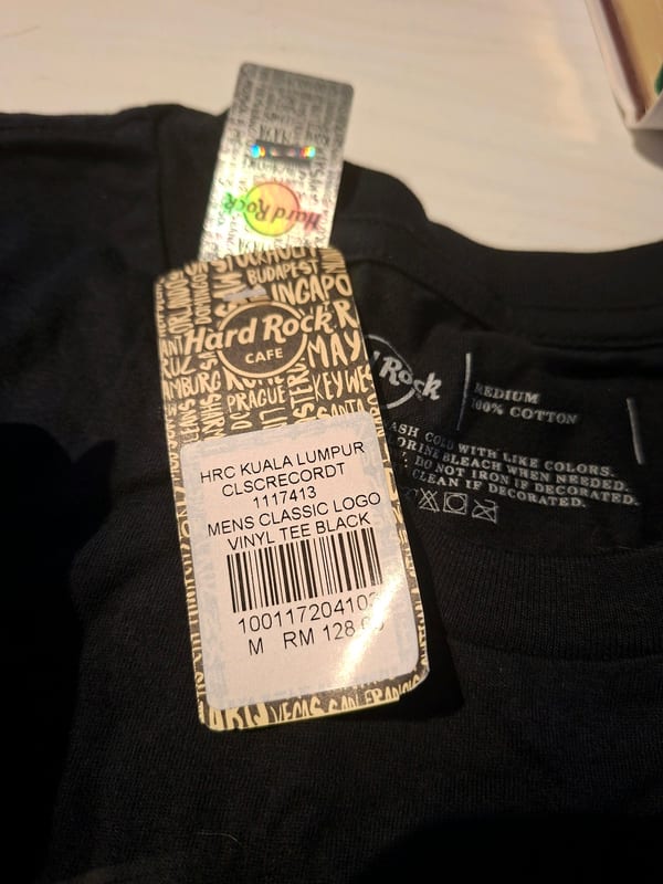 Hard Rock Herren Cafe Kuala Lumpur T-Shirt – Vinyl Logo – Größe M – Schwarz – Bild 4 von 4