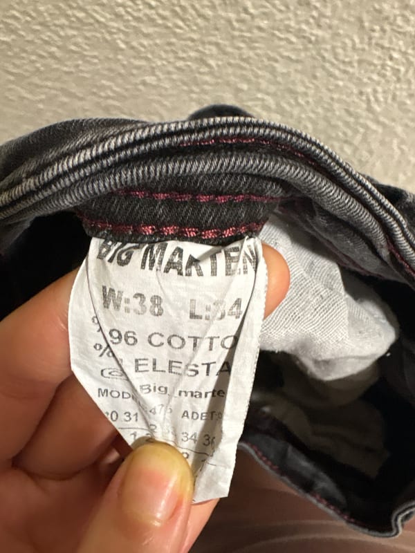 Dunkelgraue Jeans – Herrenhose – Größe 3XL – Bild 5 von 5