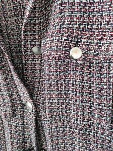 Damen Tweed-Overshirt-Jacke mit Fransenkante und Knopfleiste – Größe XS – Bunt – Bild 3 von 5
