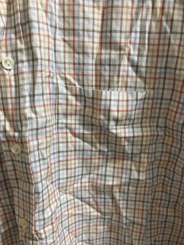 Herren Kariertes Langarmhemd mit Button-Down-Kragen – Größe 3XL – Beige – Bild 4 von 5