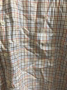 Herren Kariertes Langarmhemd mit Button-Down-Kragen – Größe 3XL – Beige – Bild 4 von 5