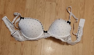 Damen Push-Up BH – Größe 80B – Schwarz/Weiß
