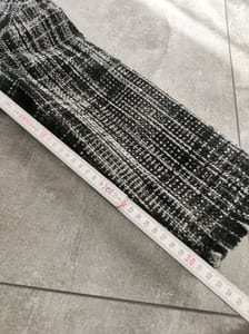 Damen-Blazer mit Bouclé-Struktur und Fransensaum, schwarz-weiß – Größe 36 – Bild 6 von 7