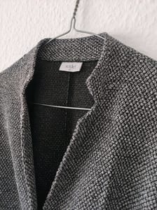 Damen Strukturierter Blazer mit Knöpfen, Schwarz-Grau meliert – Größe 40 – Bild 2 von 6