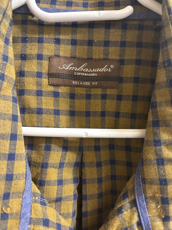 Herren Kariertes Langarmhemd mit Brusttasche – Größe 3XL – Olivgrün – Bild 2 von 3