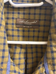 Herren Kariertes Langarmhemd mit Brusttasche – Größe 3XL – Olivgrün – Bild 2 von 3