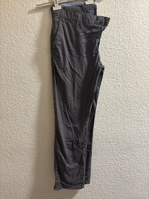 Graue Herren-Chinohose, Regular Fit – Größe 48