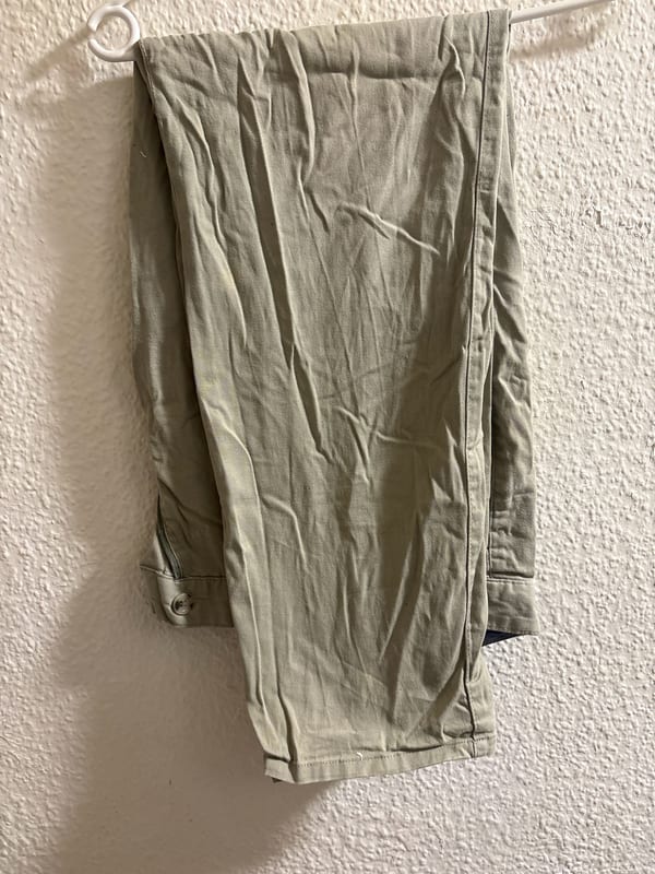 Herren Beige Stoffhose, Regular Fit – Größe 3XL