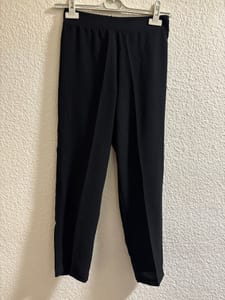 Damen Schwarze Stoffhose mit elastischem Bund – Größe XS/S