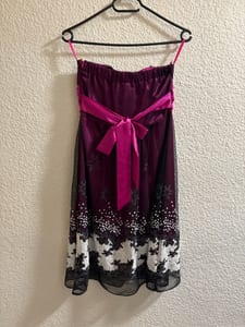 Damen Bandeau-Kleid mit Pailletten und Tüll, Lila-Pink – Größe 36 – Bild 3 von 3