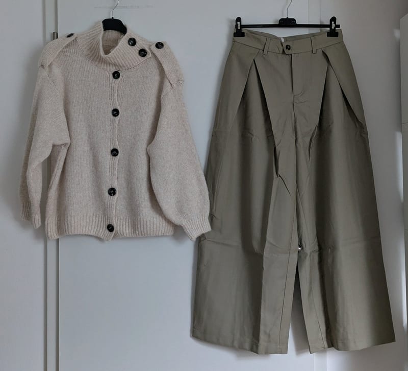 Damen high waist Marlene mit Details 38/40 cappuccino – Größe M – Beige – Bild 2 von 4