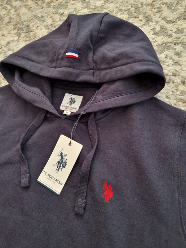 Herren Hoodie von U.S Polo ASSN. – Größe S/M – Blau – Bild 2 von 4
