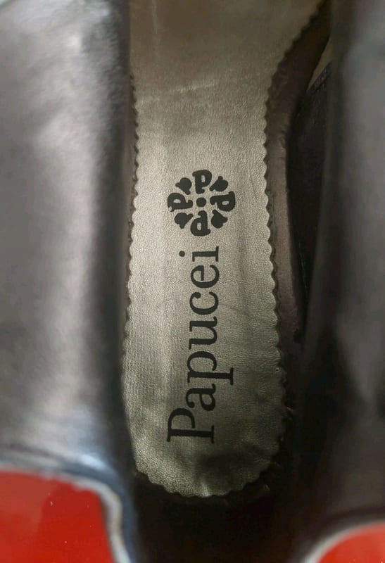 Papucei Damen Sandalen Riemchen Peep-Toe Leder Grau EU 38 flach – Größe 38 – Bild 5 von 5