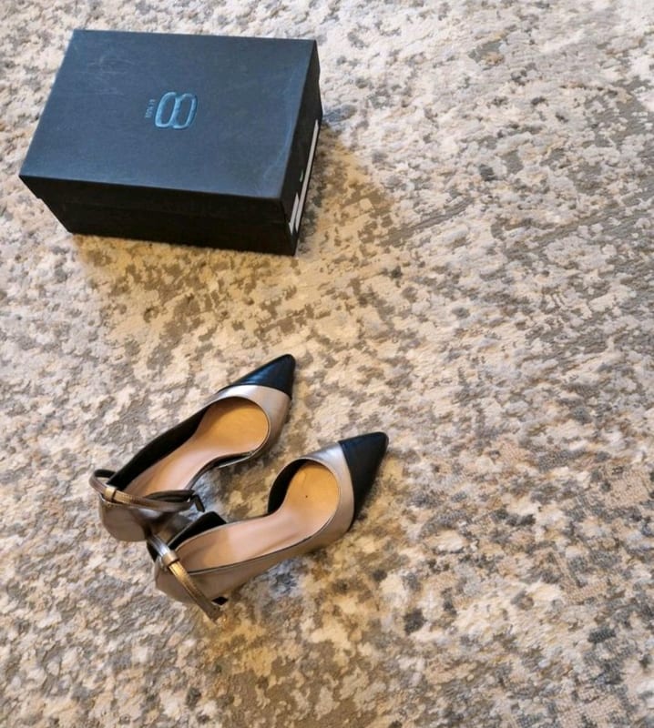 Damen Schuhe Größe 39 – Silber-Schwarz
