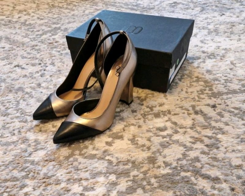 Damen Schuhe Größe 39 – Silber-Schwarz – Bild 2 von 7