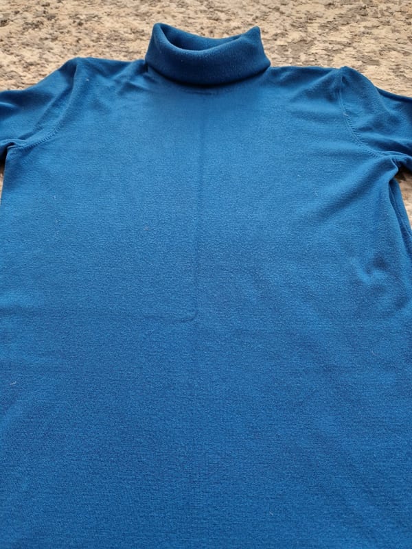 Damen Rollkragenpullover aus Viskose von Sisley, Größe S – Blau – Bild 2 von 4
