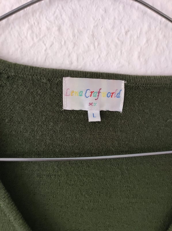 Grüne Strickjacke mit Knopfleiste – Damen – Bild 3 von 4