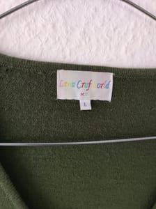 Grüne Strickjacke mit Knopfleiste – Damen – Bild 3 von 4