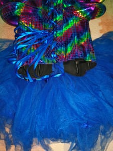 Damen Meerjungfrau-Kostüm mit Korsage, Tutu und Perücke – Größe S – Blau/Lila – Bild 2 von 6