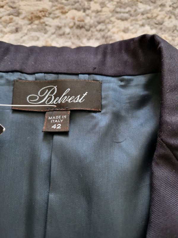 Damen Blazer von Belvest Größe S/M – Blau – Bild 3 von 4