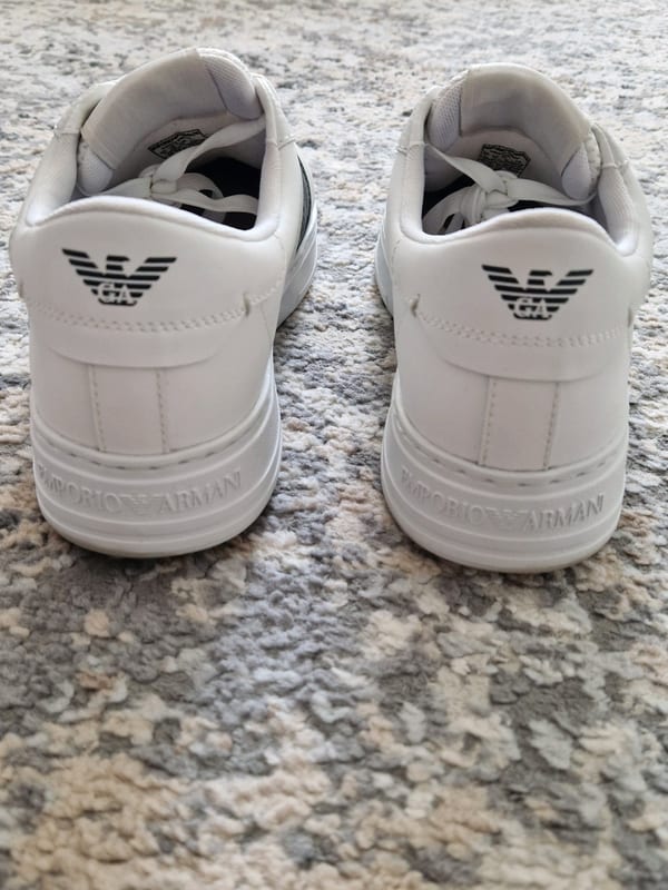 Herren Leder Sneaker Emporio Armani Größe 44 – Weiß/Schwarz – Bild 5 von 12