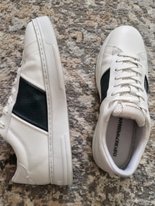 Herren Leder Sneaker Emporio Armani Größe 44 – Weiß/Schwarz – Bild 6 von 12
