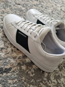 Herren Leder Sneaker Emporio Armani Größe 44 – Weiß/Schwarz – Bild 9 von 12