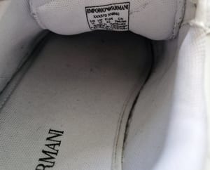 Herren Leder Sneaker Emporio Armani Größe 44 – Weiß/Schwarz – Bild 10 von 12