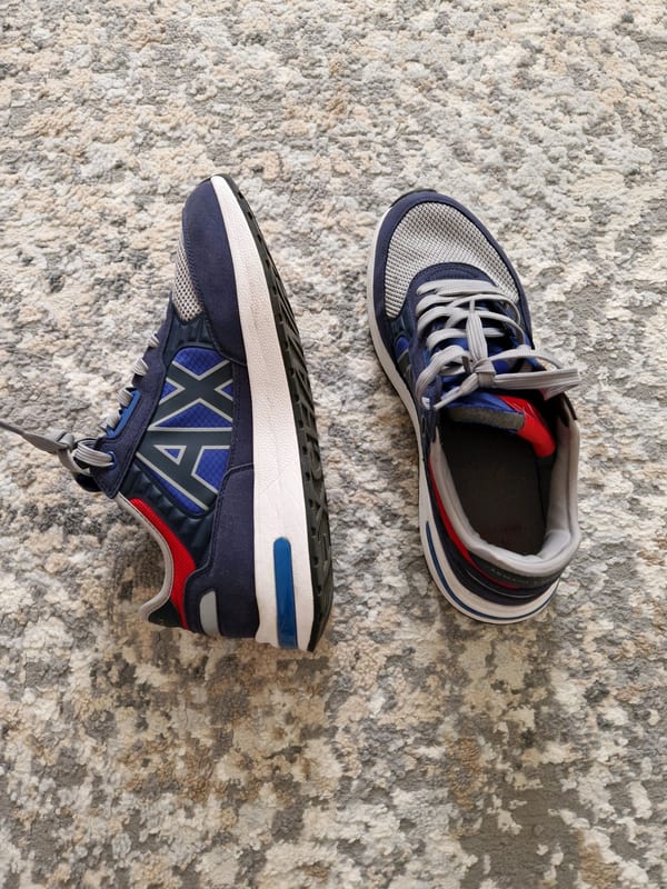 Herren Wildleder Sneaker Armani Exchange Größe 45 – Blau – Bild 3 von 9