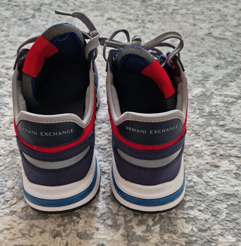 Herren Wildleder Sneaker Armani Exchange Größe 45 – Blau – Bild 5 von 9