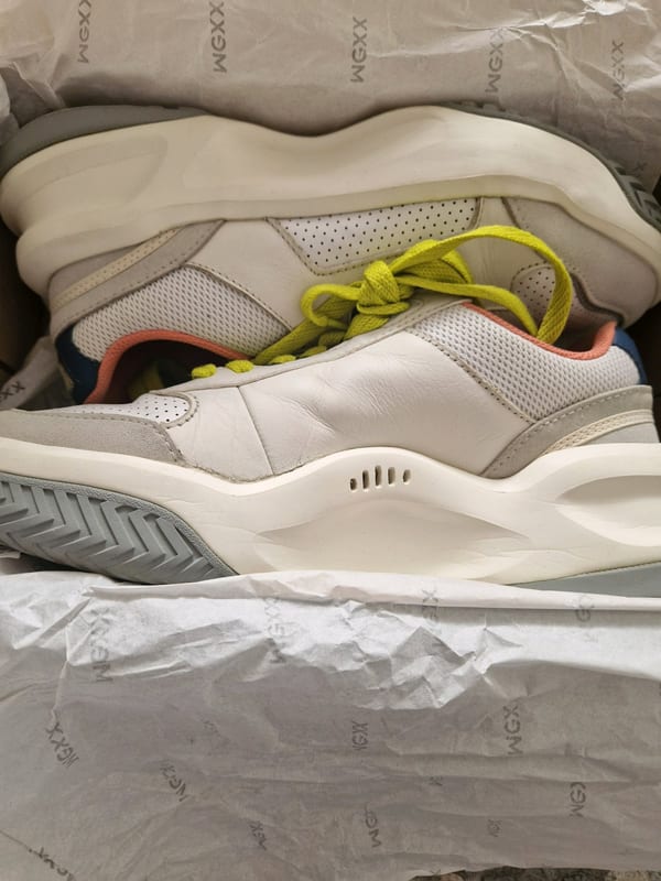 Damen Leder Sneaker Lacoste Größe 39 – Weiß-Gelb – Bild 7 von 10