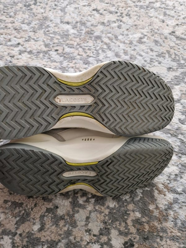 Damen Leder Sneaker Lacoste Größe 39 – Weiß-Gelb – Bild 10 von 10
