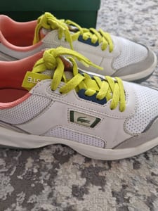 Damen Leder Sneaker Lacoste Größe 39 – Weiß-Gelb – Bild 2 von 10