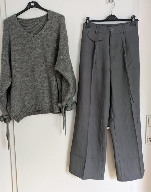 Damen elegante Marlene grau / 38/40 - ungetragen – Größe M – Dunkelgrau – Bild 2 von 5
