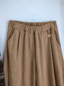 Damen Lässige Mum fit Cord Hose - cappuccino - 40 ungetragen – Größe L – Braun – Bild 5 von 5