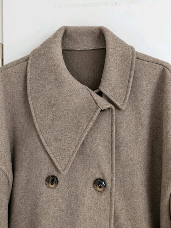 Damen lässiger Woll Style Mantel in taupe - 38/40 - ungetragen – Größe L – Beige-braun – Bild 4 von 6