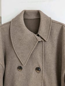 Damen lässiger Woll Style Mantel in taupe - 38/40 - ungetragen – Größe L – Beige-braun – Bild 4 von 6