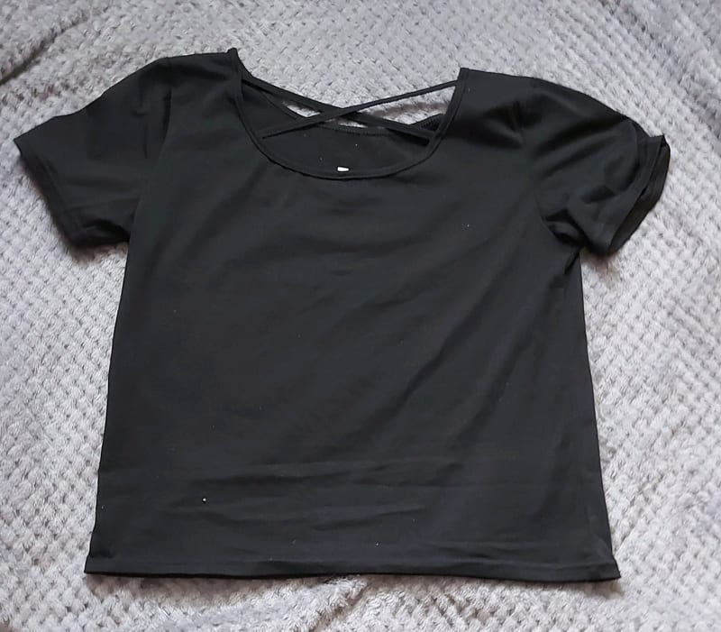 Damen bauchfreies T-shirt – Größe S – Schwarz – Bild 2 von 2