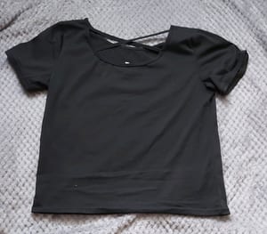 Damen bauchfreies T-shirt – Größe S – Schwarz – Bild 2 von 2