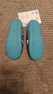 Kinder Badeschuhe mit Meerjungfrau- und Schildkröten-Motiv – Größe 26 – Blau – Bild 2 von 2