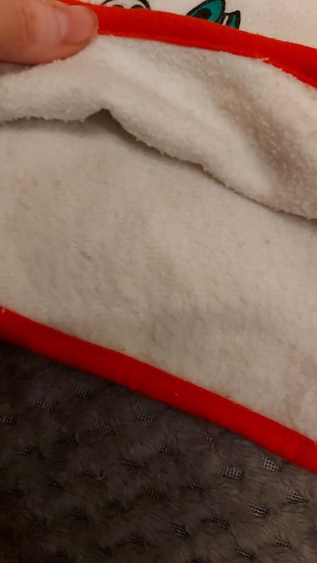 Babysweatshirt weiß mit Marienkäfer-Motiv und roten Knöpfen – Größe 92/98 – Bild 2 von 2