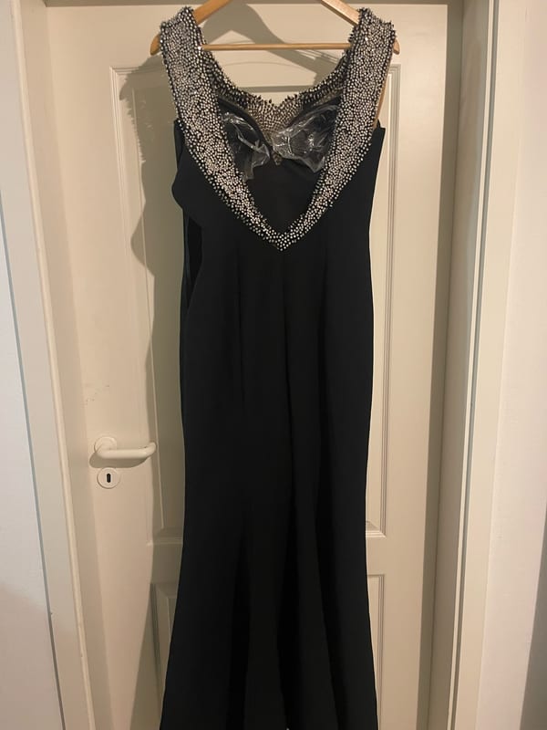 Damen Abendkleid mit Strasssteinchen – Größe 42 – Schwarz – Bild 4 von 8
