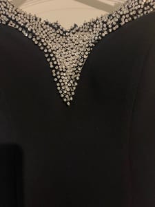 Damen Abendkleid mit Strasssteinchen – Größe 42 – Schwarz – Bild 3 von 8