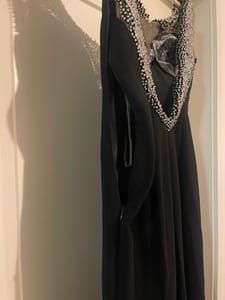 Damen Abendkleid mit Strasssteinchen – Größe 42 – Schwarz – Bild 5 von 8