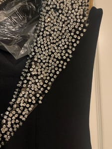Damen Abendkleid mit Strasssteinchen – Größe 42 – Schwarz – Bild 7 von 8