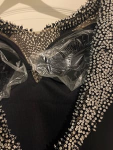 Damen Abendkleid mit Strasssteinchen – Größe 42 – Schwarz – Bild 8 von 8
