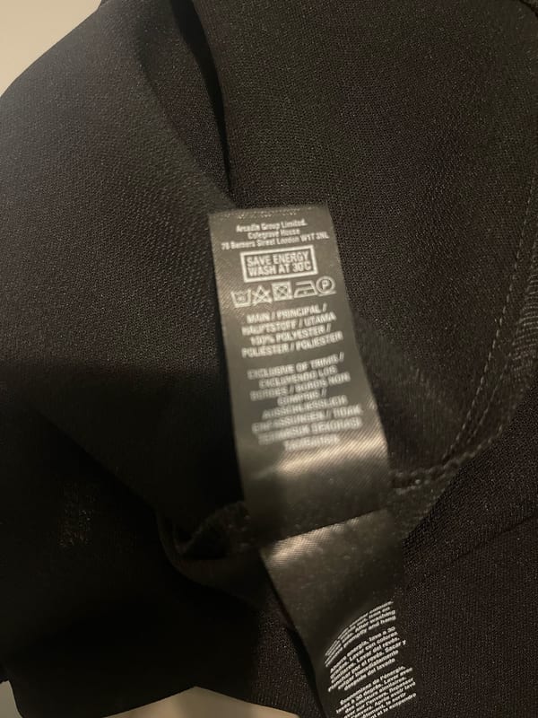 Damen Schwarzes ärmelloses Kleid mit weißen Streifen an der Taille – Größe 38 – Bild 4 von 4